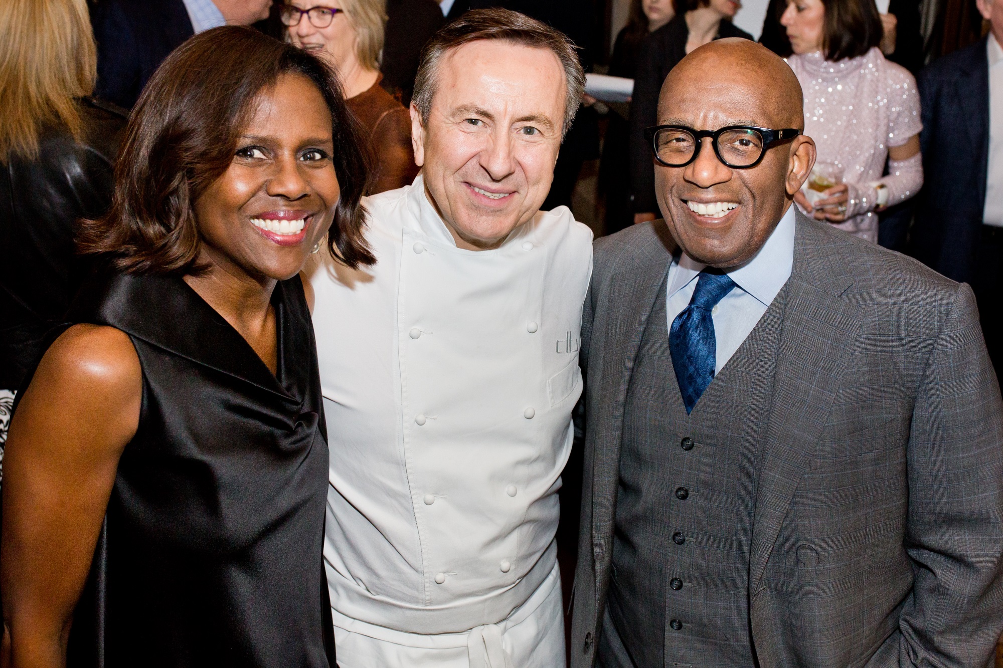Chef Daniel Boulud with Al Roker and Deborah Roberts