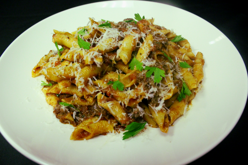 Beef Ragout with Garganelli Pasta