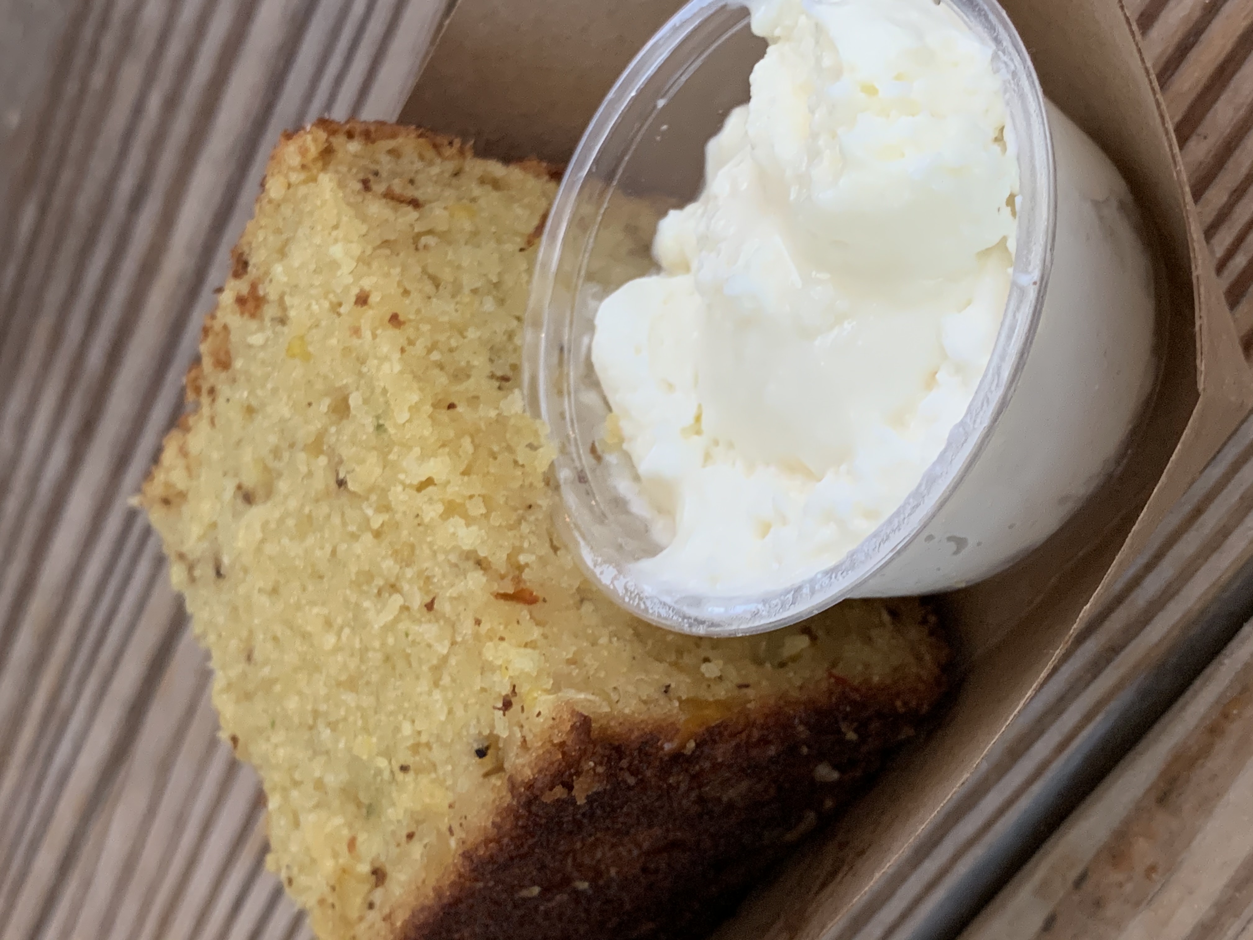 Cornbread with honey butter