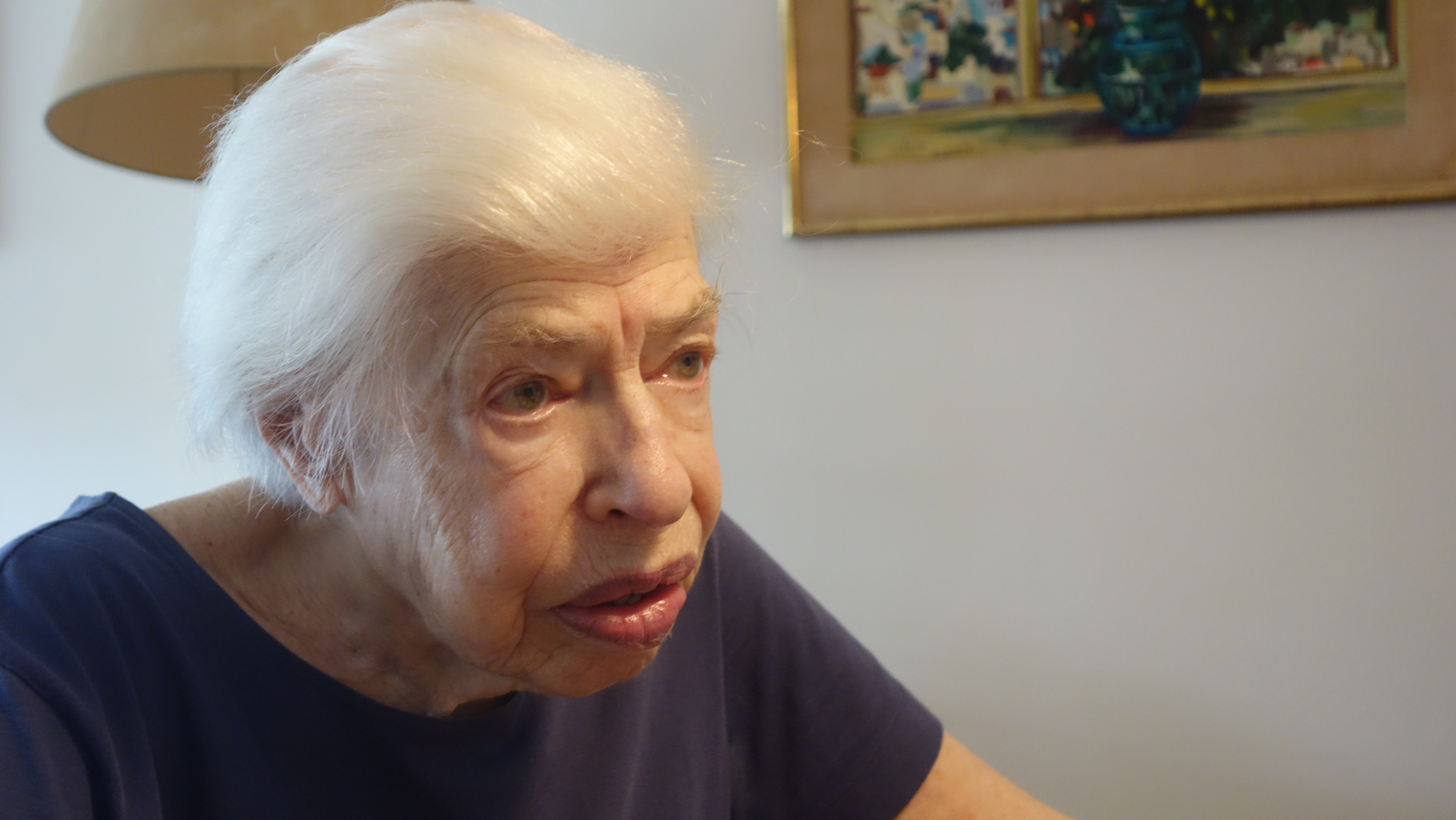 Deborah, Citymeals on Wheels recipient, an older woman with white hair.