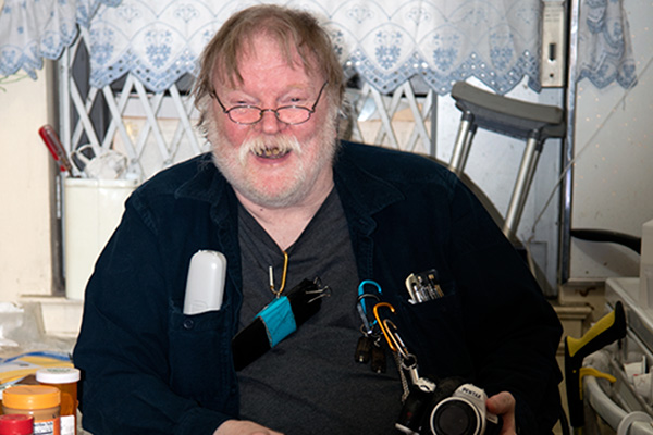 George with his beloved camera.