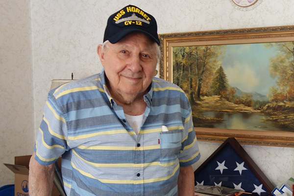 Ed, a Citymeals on Wheels recipient, in his Staten Island home