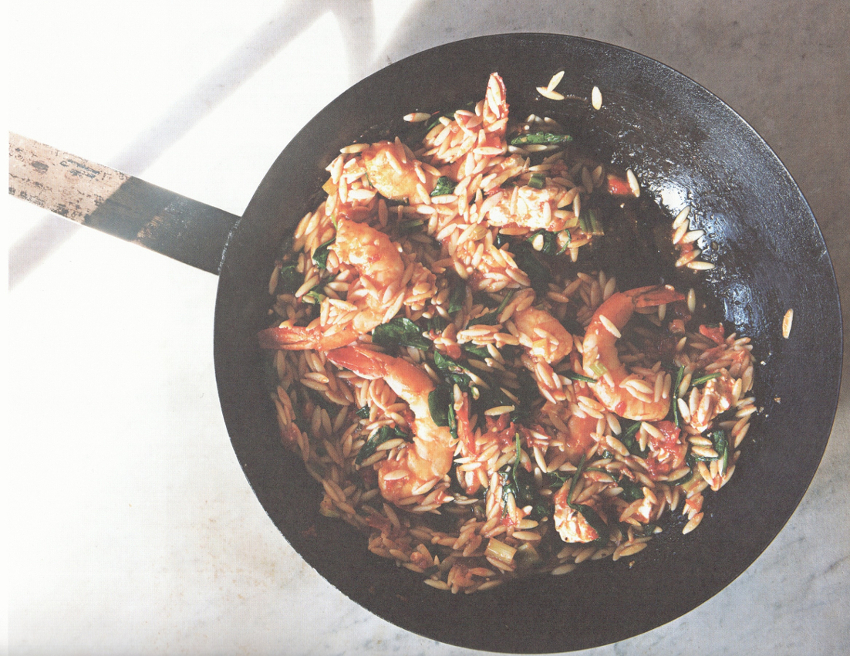 Shrimp with Orzo