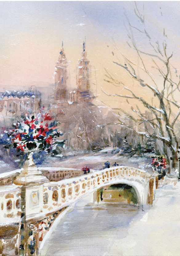 Bow Bridge in Winter by Anne Watkins