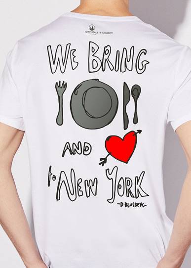 Photo of shirt designed by Derek Blasberg to benefit Citymeals.