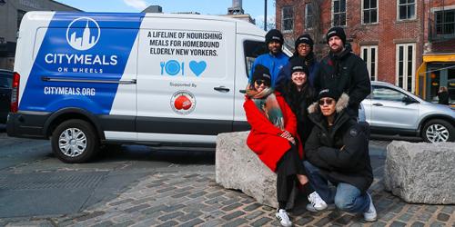 Citymeals' partner Heermance Farm sponsored a new meal delivery van. 