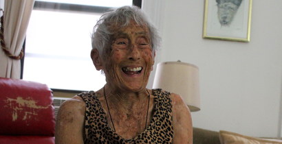 Cozette, an Asian-American senior citizen and Citymeals on Wheels recipient. 